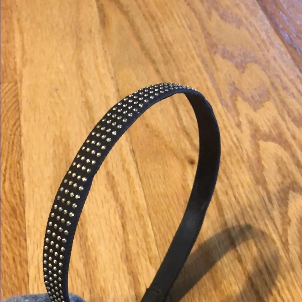 Gold Studded Black Headband